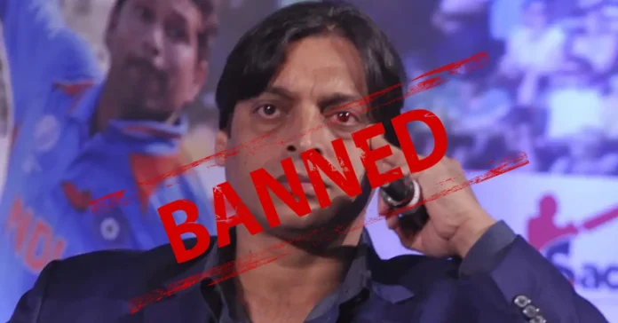 Shoaib Akhtar and 18 Pakistani Youtube Channels banned in india